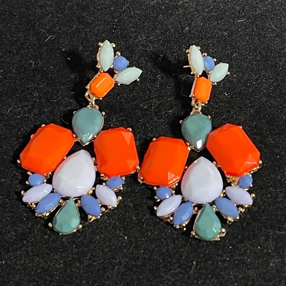Colorful Statement Chandelier Earrings